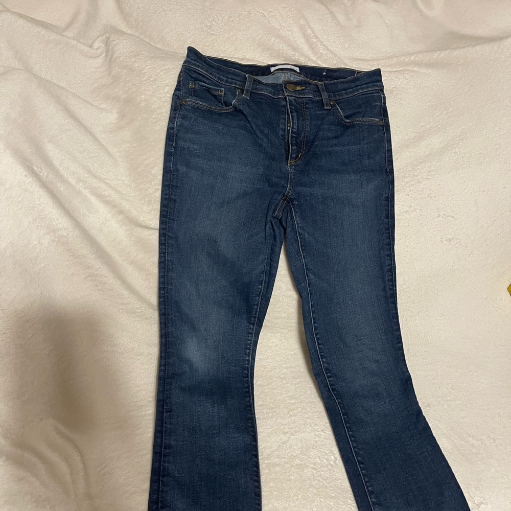 LOFT Dark Blue Boot Cut Jeans